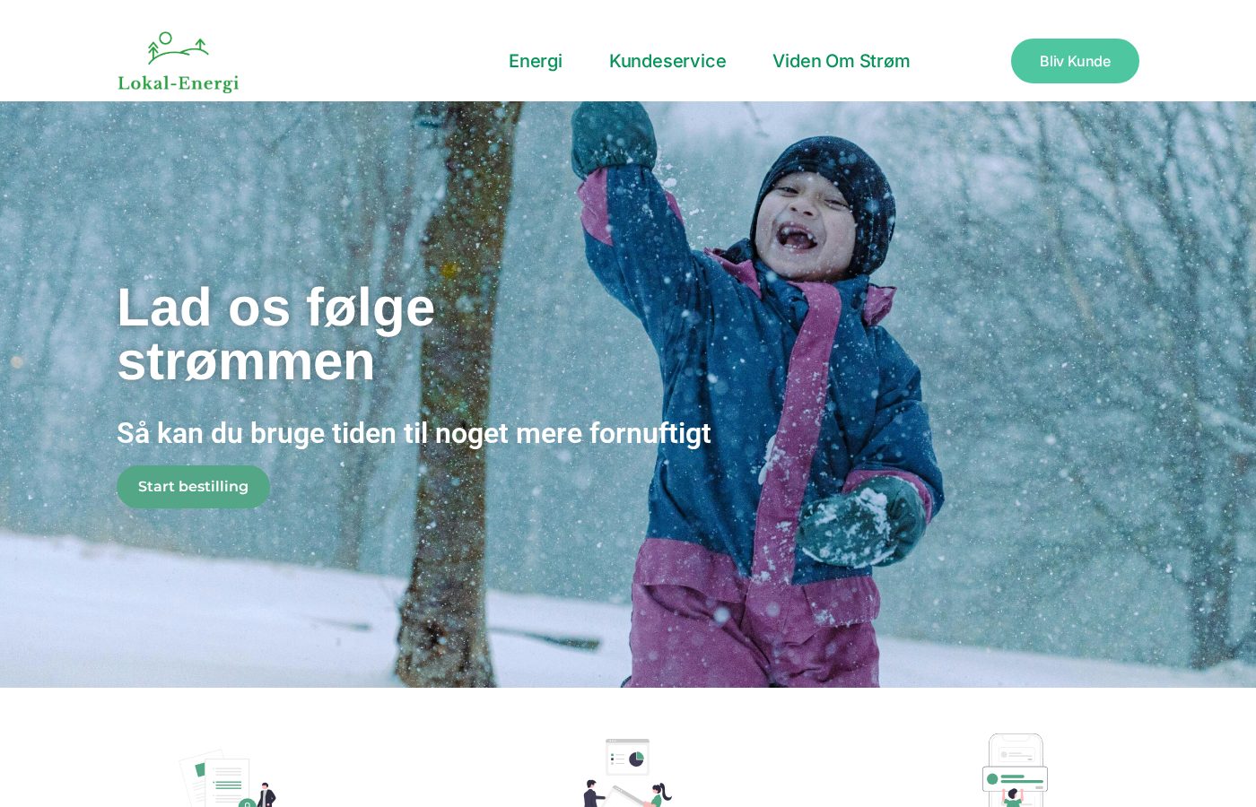 Hjemmesiden vi har bygget til Lokal Energi